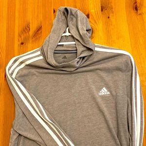 ADIDAS climalite long-sleeved hooded tee